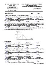 Đề kiểm tra học kỳ I môn Hóa học Lớp 11 - Mã đề 323 - Năm học 2018-2019 - Sở giáo dục và đào tạo Quảng Nam